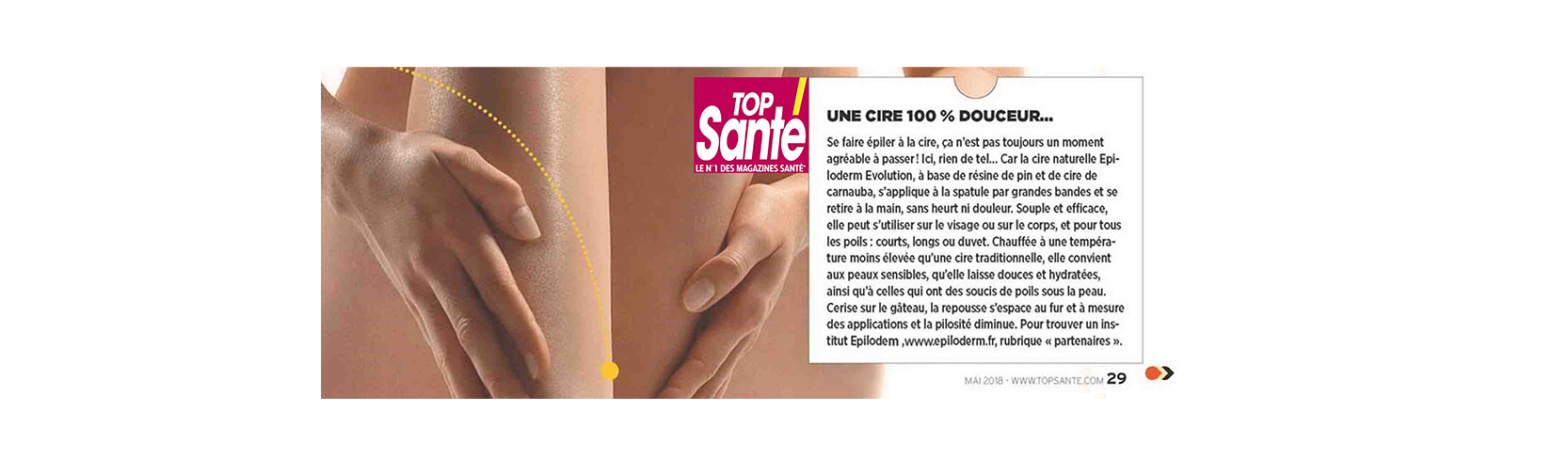 top santé_cire_douceur_peau_épiler_gommage